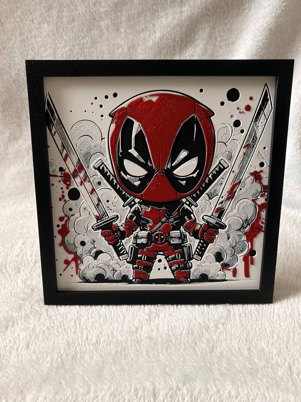 Chibi Deadpool / 3-D Printed Artwork