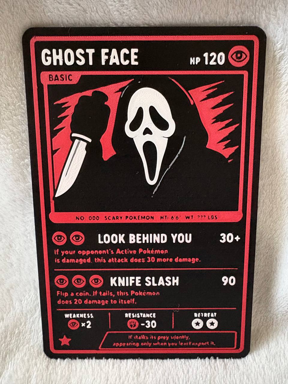 Oversized Ghostface Pokemon Card